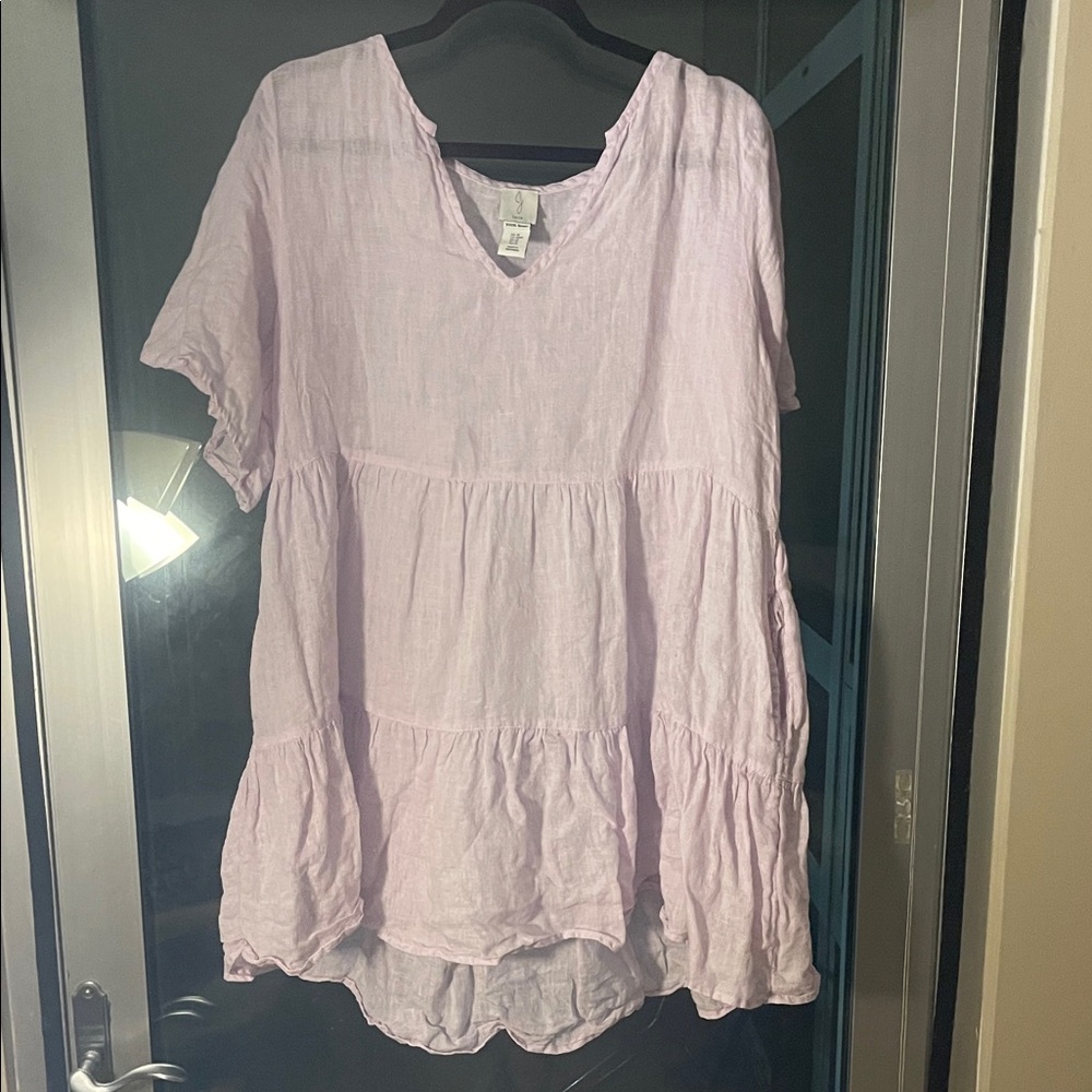 Joie Lilac V-Neck Tiered Dress